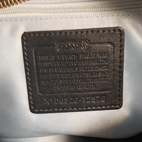 Coach Signature Denim Navy Shoulder Bag - Picture 10 of 14